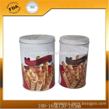 Round Cookie Tin Can